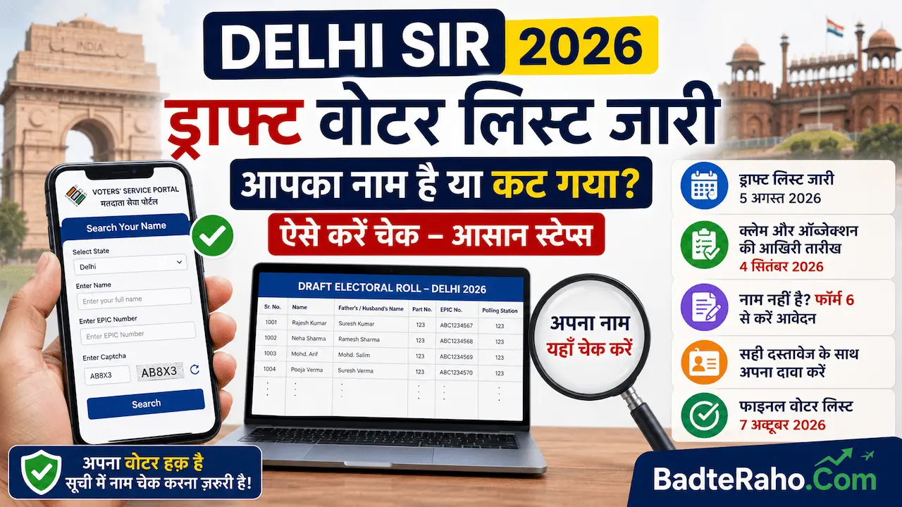 Delhi SIR List 2026 BadteRaho