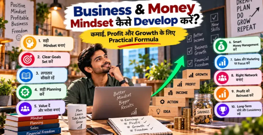 Business, money mindset, profit और growth planning को दिखाती featured image.