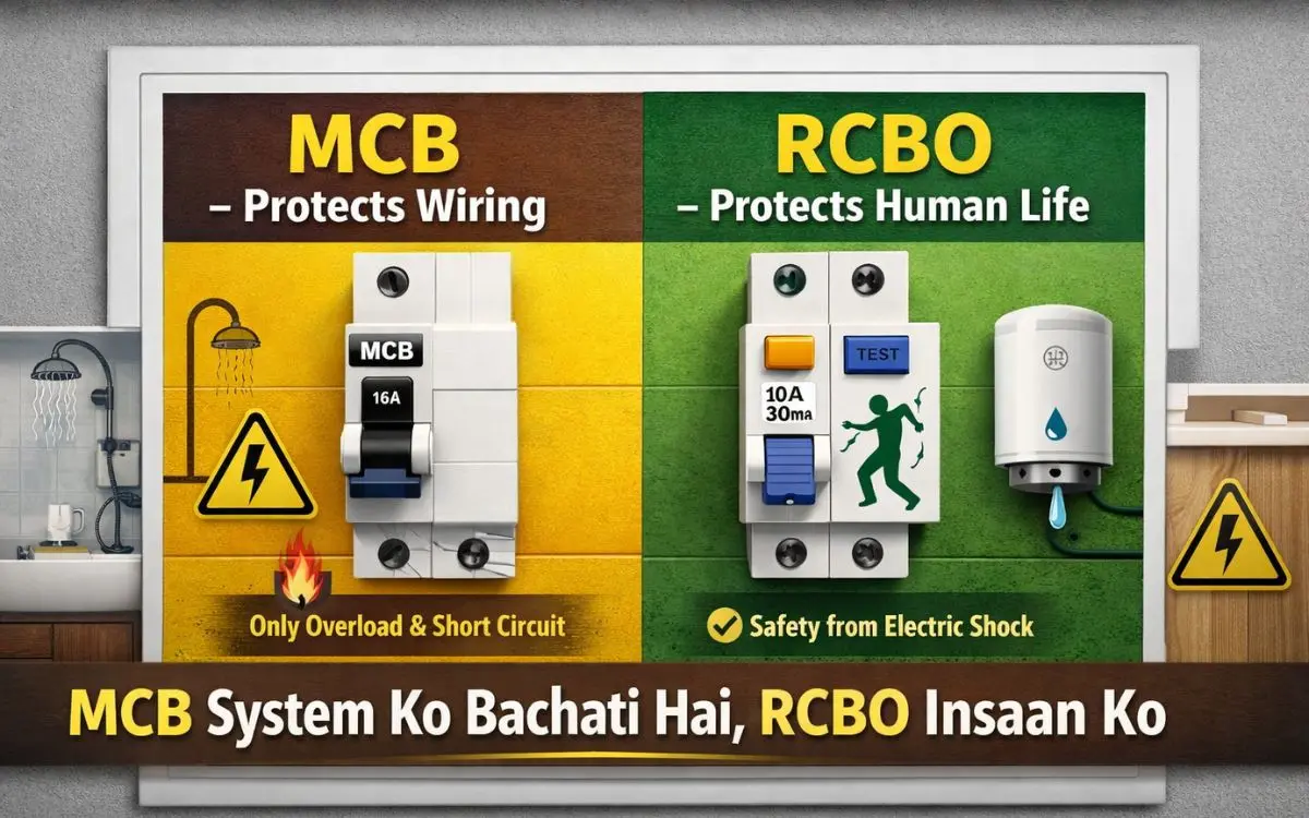 करंट लगने पर MCB नहीं, RCBO बचाता है जान | Electrical Safety Awareness