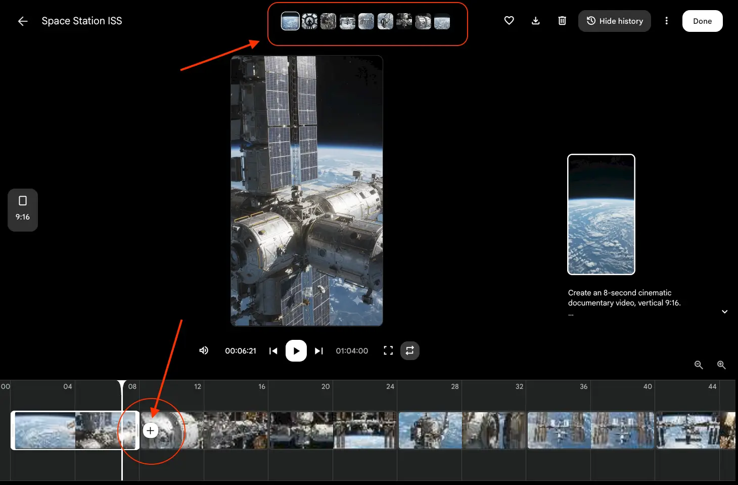 Flow video clips addition
