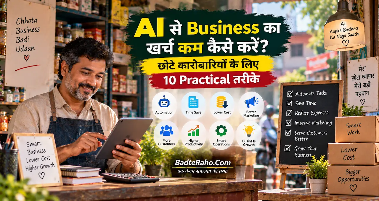 छोटे Business में AI से marketing, stock और रोज़मर्रा के खर्च कम करने के दस practical तरीके