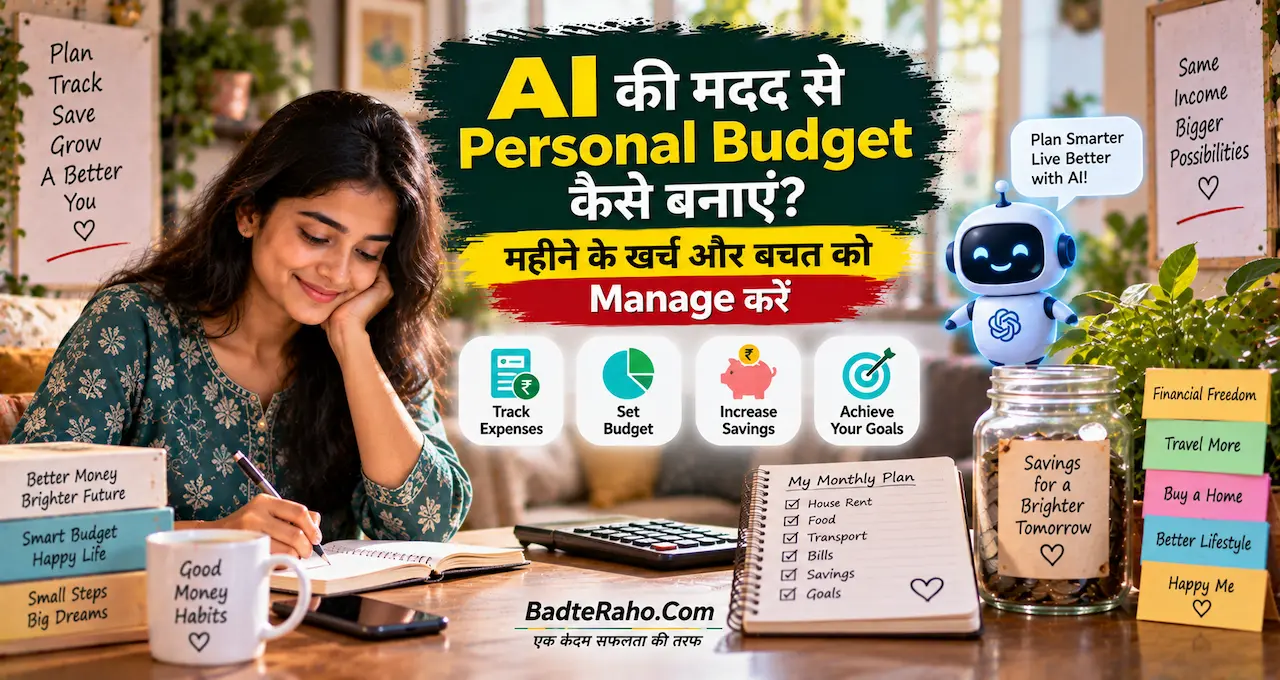 AI से monthly income, जरूरी खर्च, flexible spending और savings plan बनाने की प्रक्रिया
