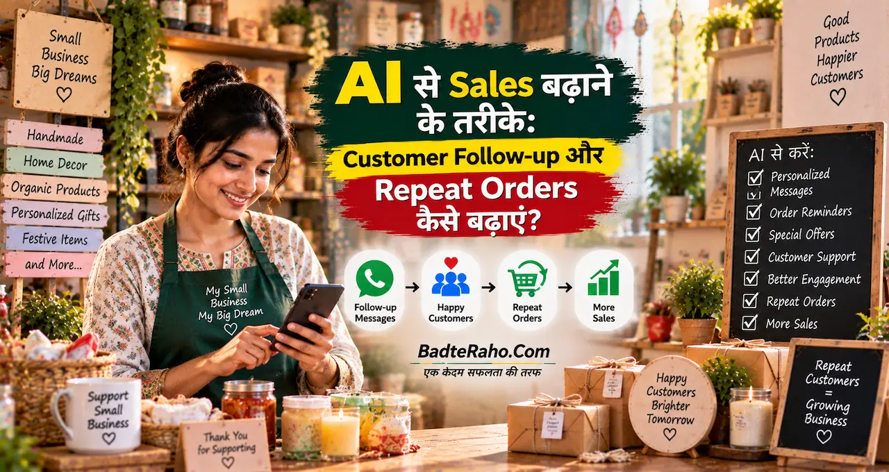 AI की मदद से customer follow-up, repeat orders और sales tracking को बेहतर बनाने का workflow