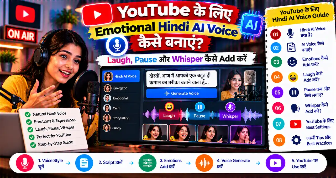 Gnani Timbre 3 से Hindi AI voice में laugh pause whisper और emotion control के बारे में featured image