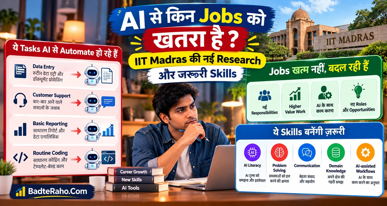 IIT Madras research के अनुसार AI से बदलते jobs, tasks और जरूरी career skills