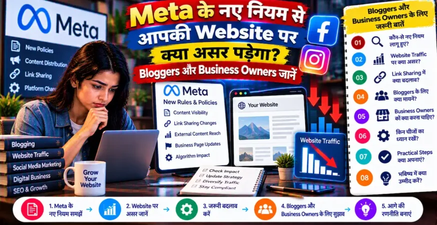 Meta Commercial Terms और website crawling rules के बारे में bloggers और business owners के लिए featured image